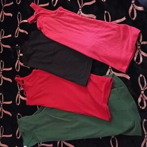 Women's Tank Tops Set Of 4 Size XL & 1 Large GUC